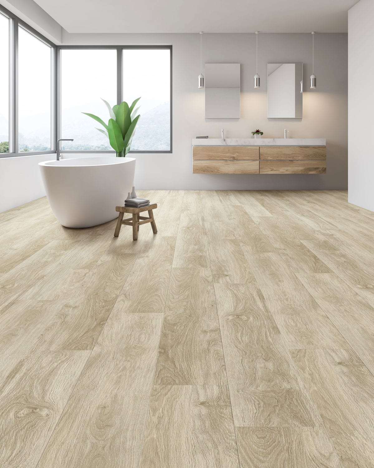 WPC Luxury Vinyl Flooring, Click Lock Floating, Murmillo, 9" X 71" X 12mm, 30 mil Wear Layer - Colossal Collection (17.67 SQFT/CTN)
