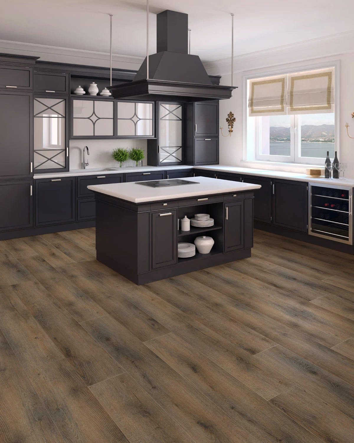 WPC Luxury Vinyl Flooring, Click Lock Floating, Spartacus , 9" X 71" X 12mm, 30 mil Wear Layer - Colossal Collection (17.67 SQFT/CTN)