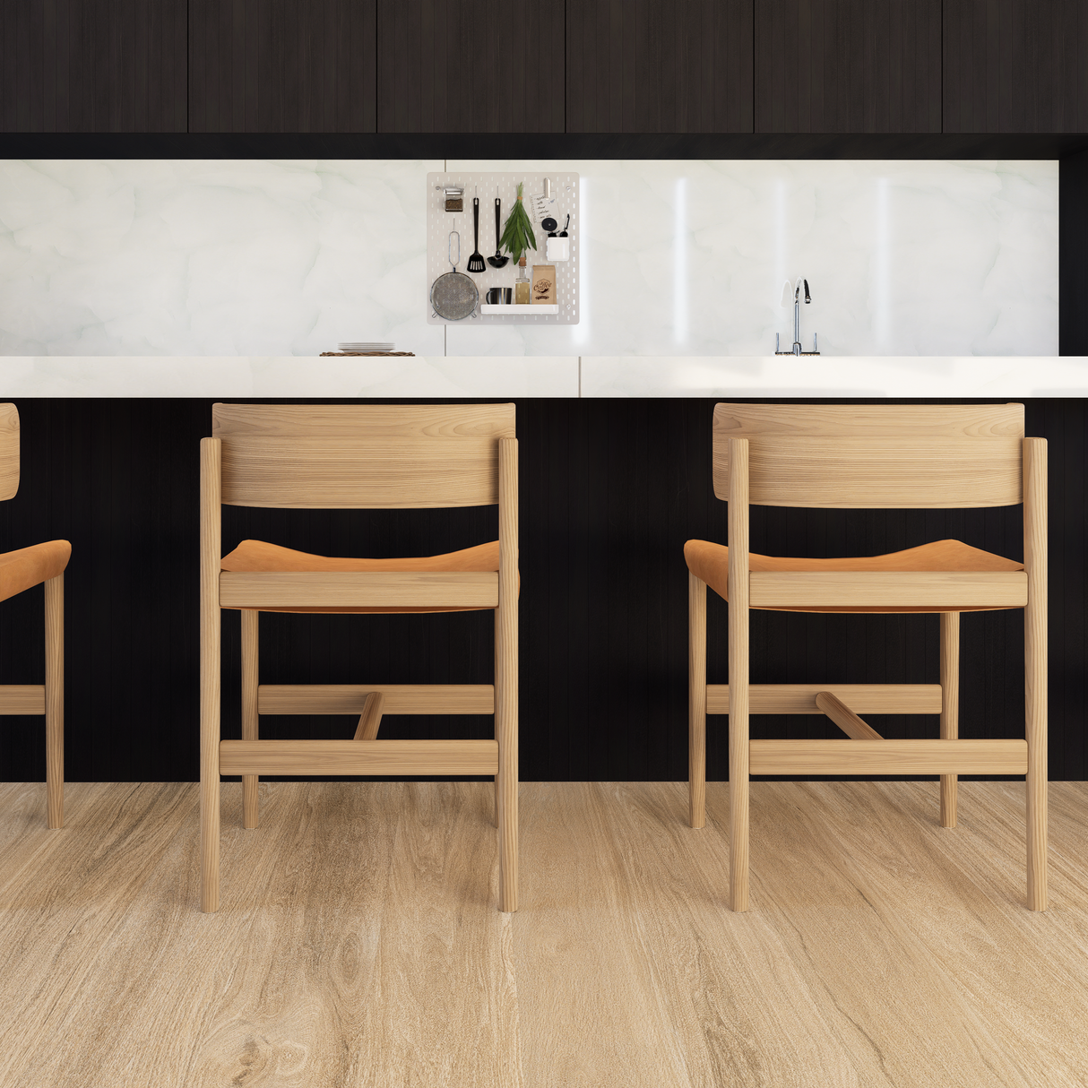 MADEIRA OAK 8 in. x 48 in. x 8.5 mm MATT Marble Look Tile - Porcelain Floor and Wall Tile (13.3 Sqft/Box)