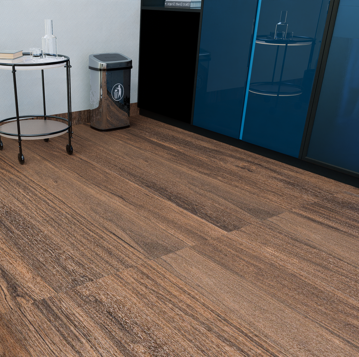 MADEIRA WENGE 8 in. x 48 in. x 8.5 mm MATT Marble Look Tile - Porcelain Floor and Wall Tile (13.3 Sqft/Box)