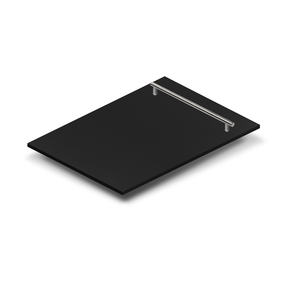 ZLINE 18 in. Dishwasher Panel in Black Matte with Modern Handle (DP-BLM-H-18)
