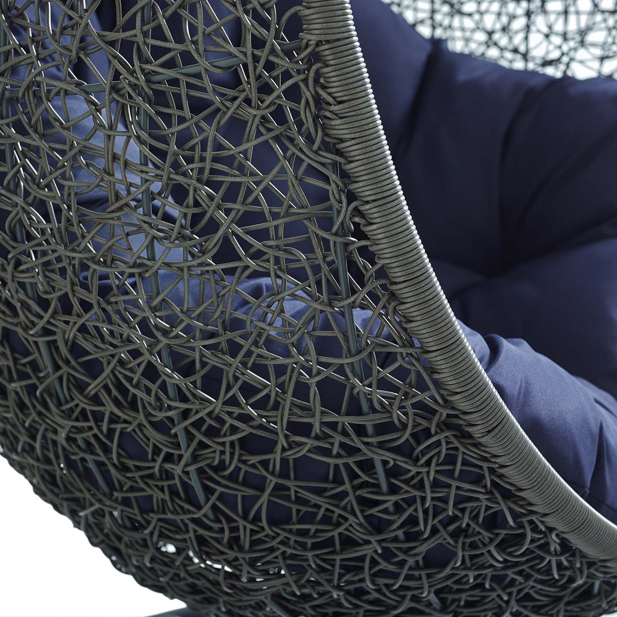 Hide Sunbrella Fabric Swing Outdoor Patio Lounge Chair Without Stand