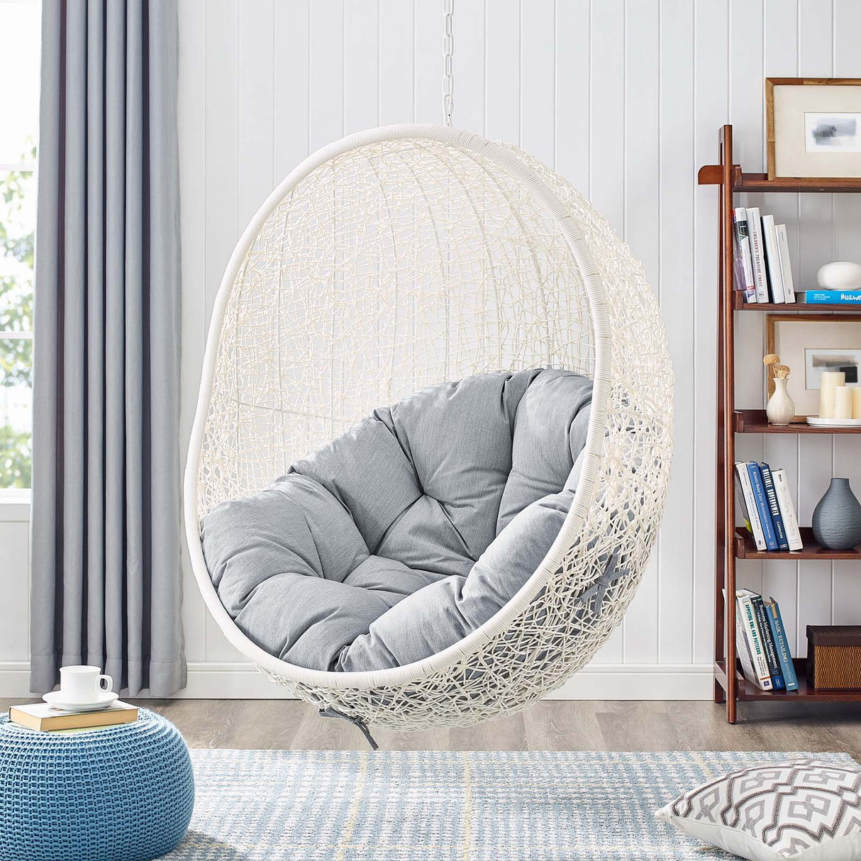 Hide Sunbrella Fabric Swing Outdoor Patio Lounge Chair Without Stand