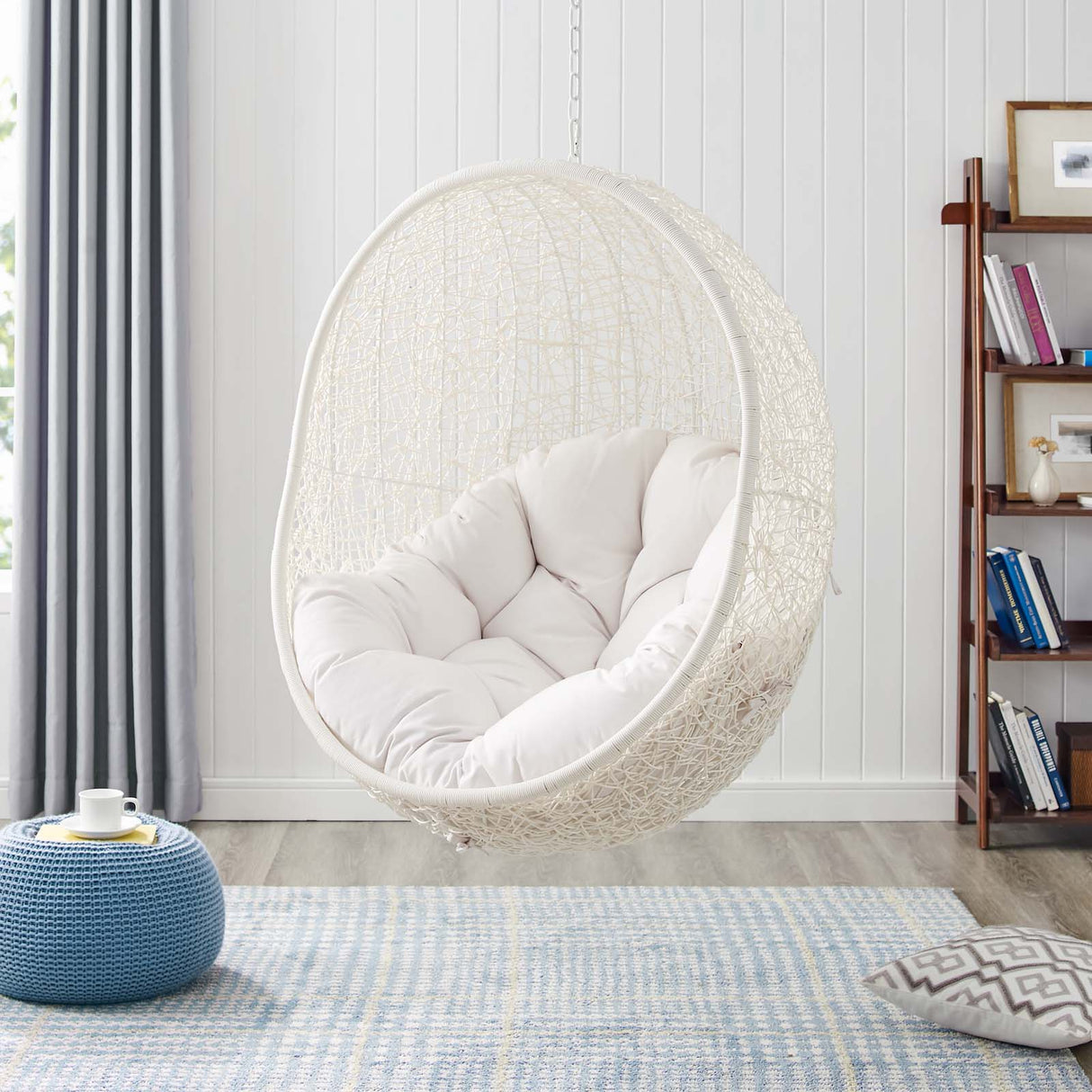 Hide Sunbrella Fabric Swing Outdoor Patio Lounge Chair Without Stand