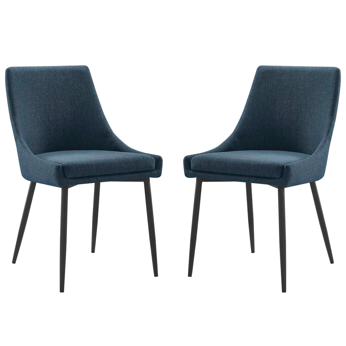 Viscount Upholstered Fabric Dining Chairs - Set of 2