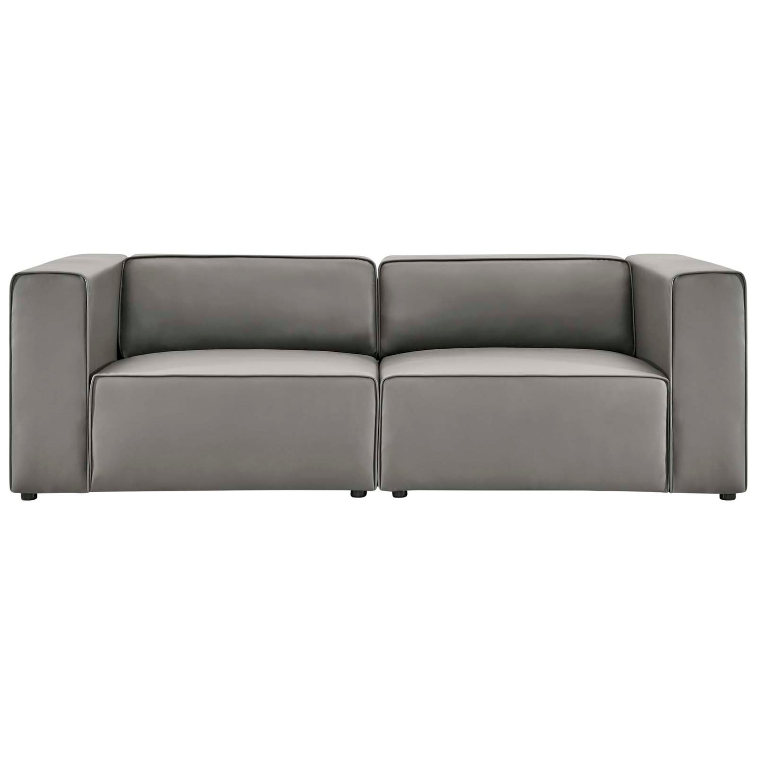 Mingle Vegan Leather 2-Piece Sectional Sofa Loveseat
