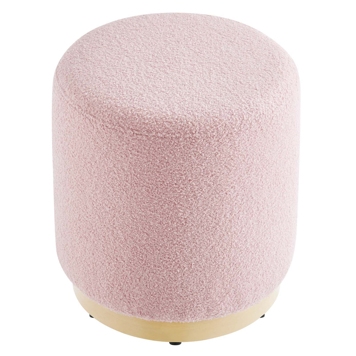 Tilden 16" Round Sherpa Upholstered Ottoman