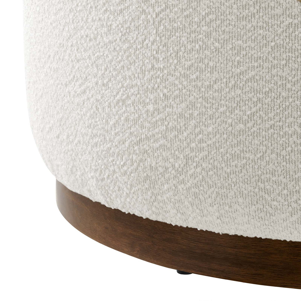 Tilden Large 23" Round Boucle Upholstered Ottoman