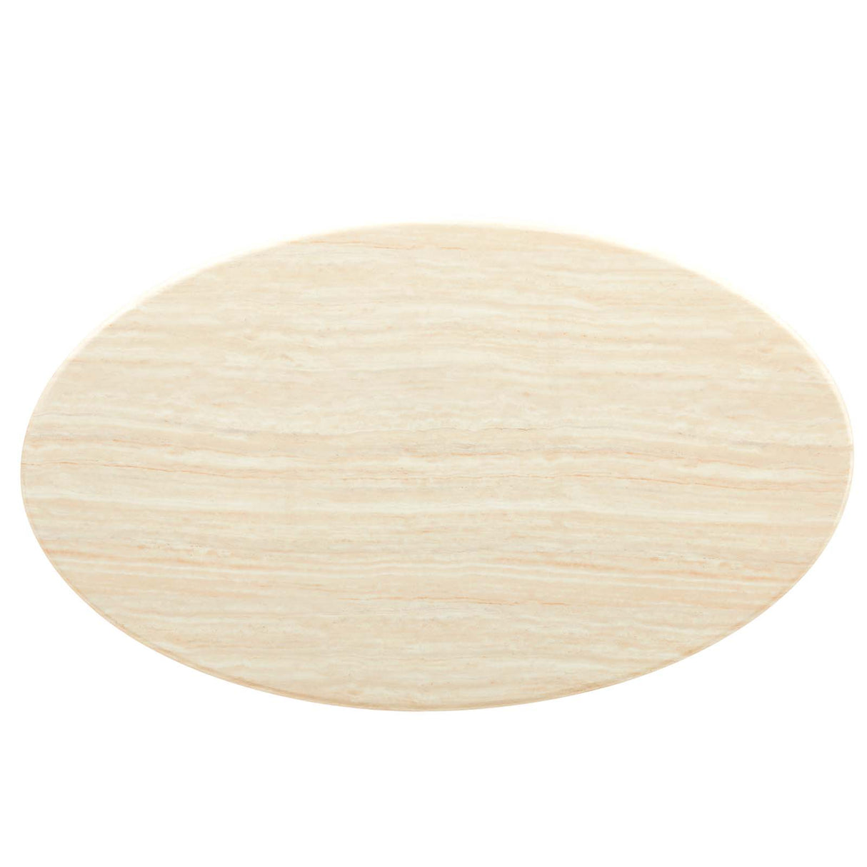 Lippa 60" Oval Artificial Travertine Dining Table