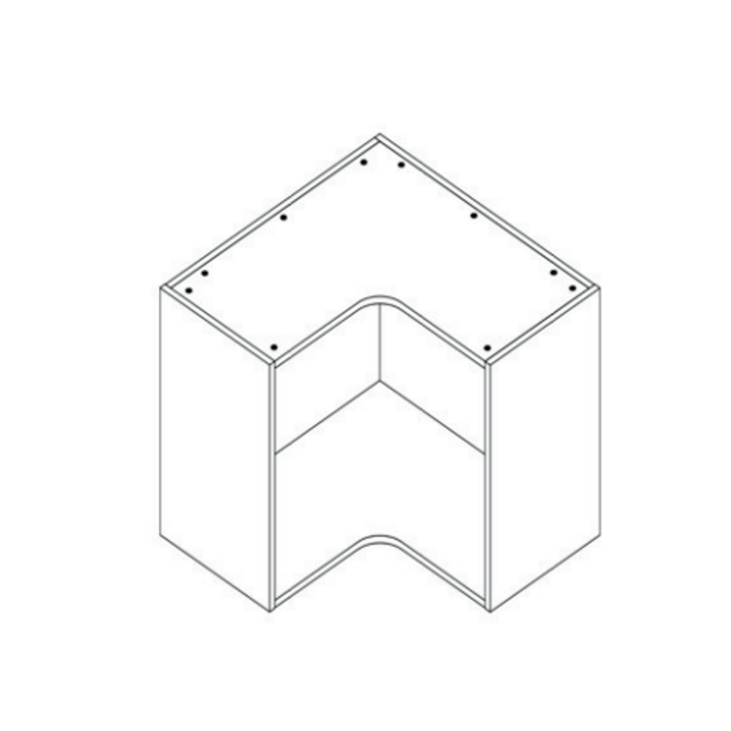 Arctic White Closets - 30" Corner Stackable - 30" Width x 21" Height x 15" Depth