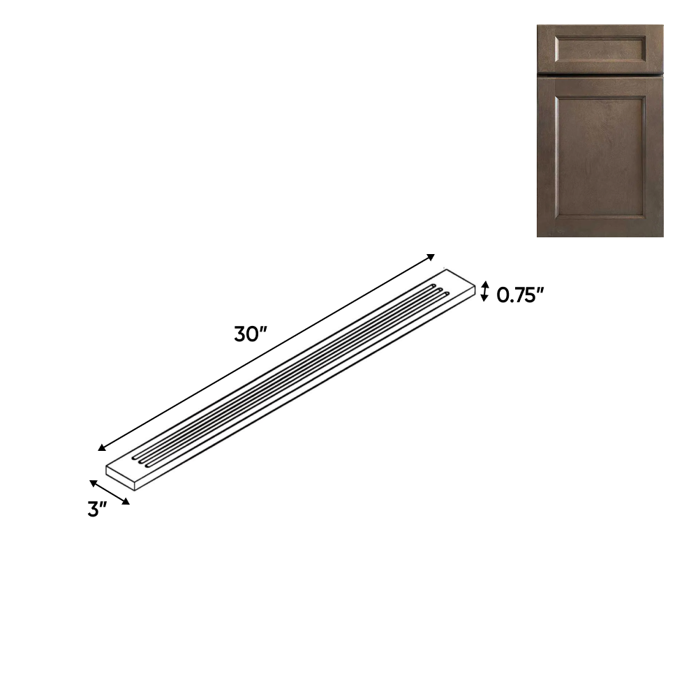 Essence Cemento - 3 Inch Flutted Wall Fillers Accessories - 3" Width x 30" Height x .75" Depth