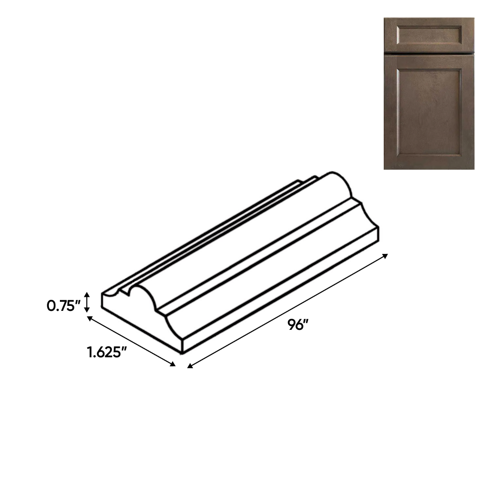 Essence Cemento - 0.75 Inch Trims Accessories - .75" Width x 1.625" Height x 96" Depth