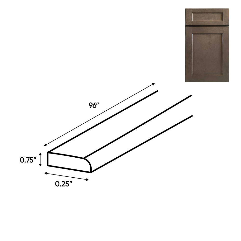 Essence Cemento - 0.25 Inch Trims Accessories - .25" Width x .75" Height x 96" Depth