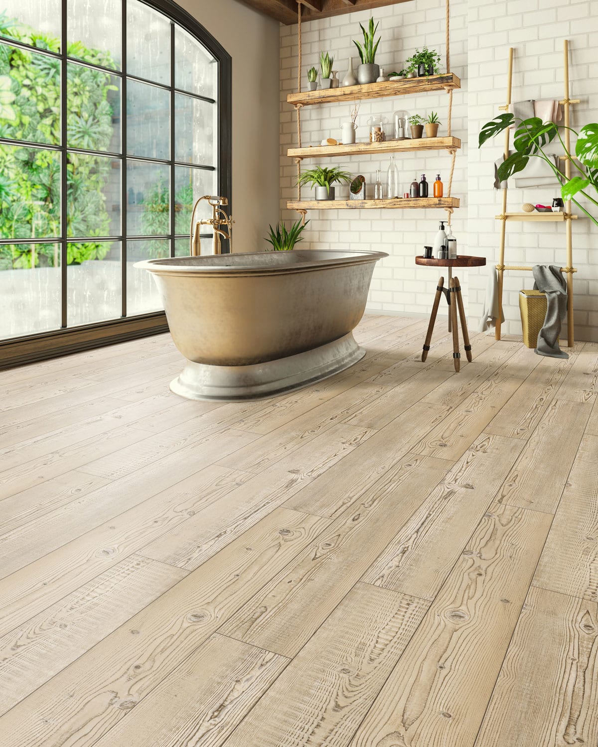 WPC Luxury Vinyl Flooring, Click Lock Floating, Broughton Stree, 7" X 60" X 8mm, 20 mil Wear Layer - Epic Collection (23.62 SQFT/CTN)