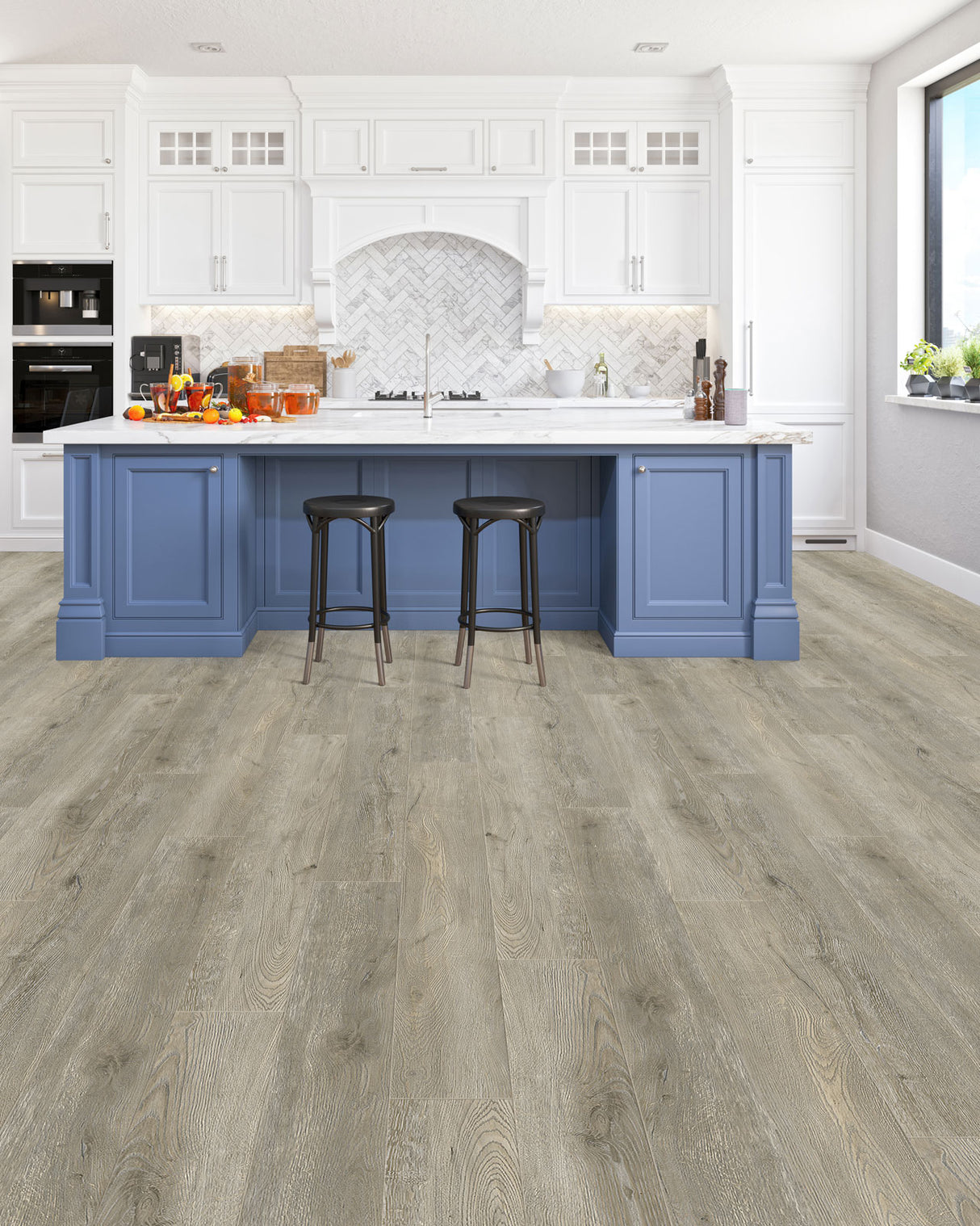 WPC Luxury Vinyl Flooring, Click Lock Floating, Victoria Falls, 7" X 60" X 8mm, 20 mil Wear Layer - Epic Collection (23.62 SQFT/CTN)