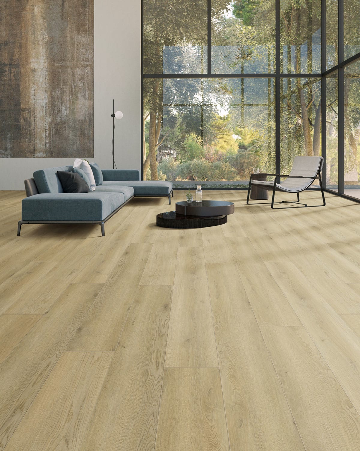 WPC Luxury Vinyl Flooring, Click Lock Floating, Caribbean Beech, 9" X 60" X 8mm, 22 mil Wear Layer - Essentials Collection (29.92 SQFT/CTN)