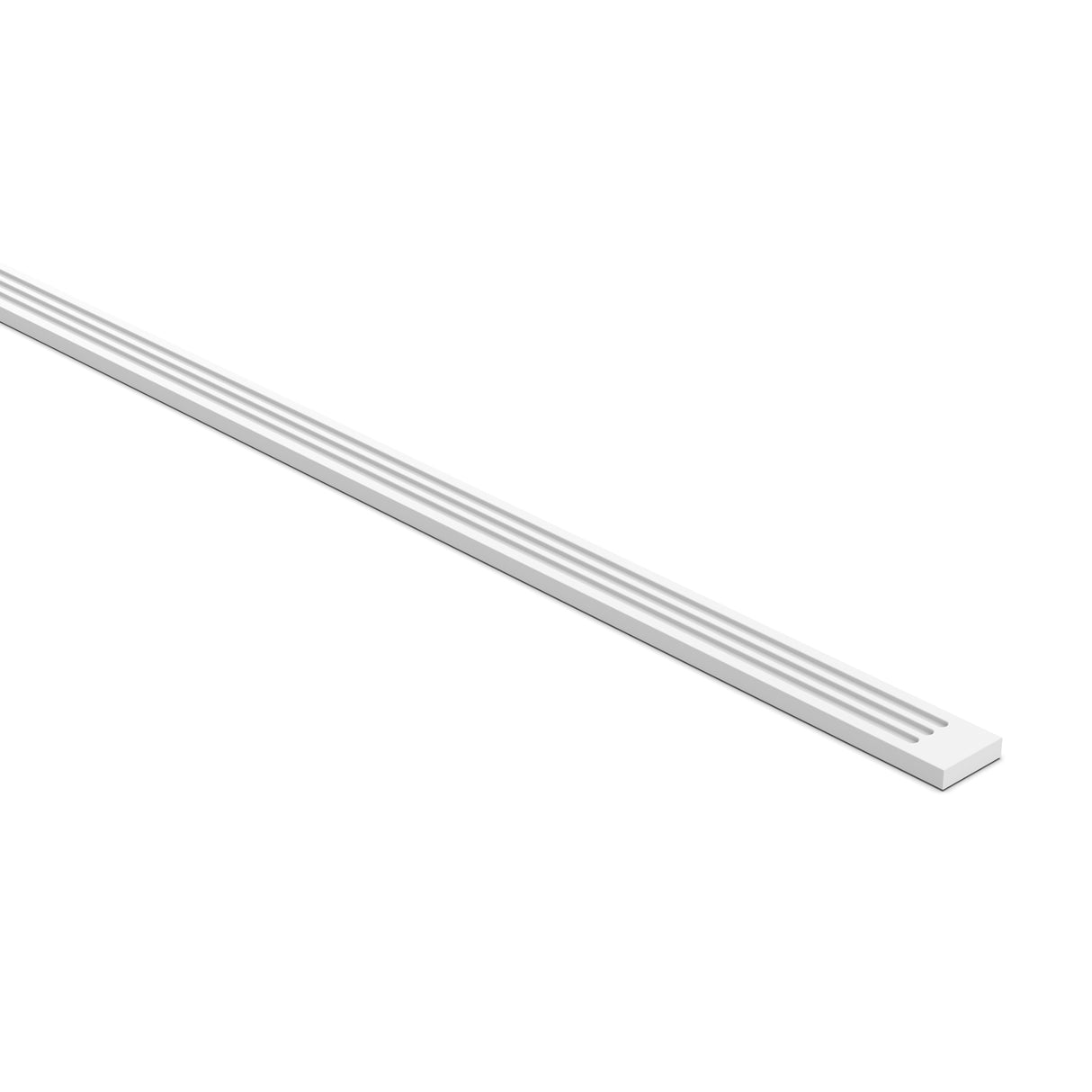 Liberty Shaker White - 3 Inch Flutted Wall Fillers Accessories - 3" Width x 96" Height x .75" Depth