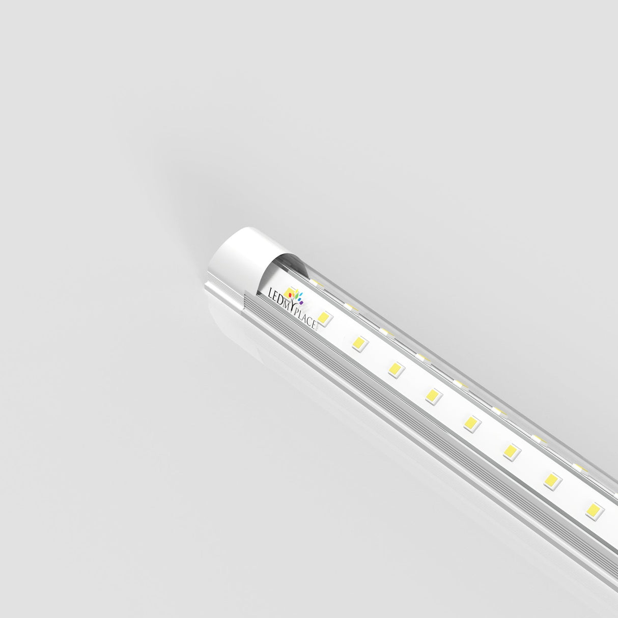 T8 8ft Integrated LED Tube Light 60W V Shape 6500K Clear, ETL Listed, Plug and Play, Linkable T8 8ft LED Bulbs for Garage, Warehouse, Shop