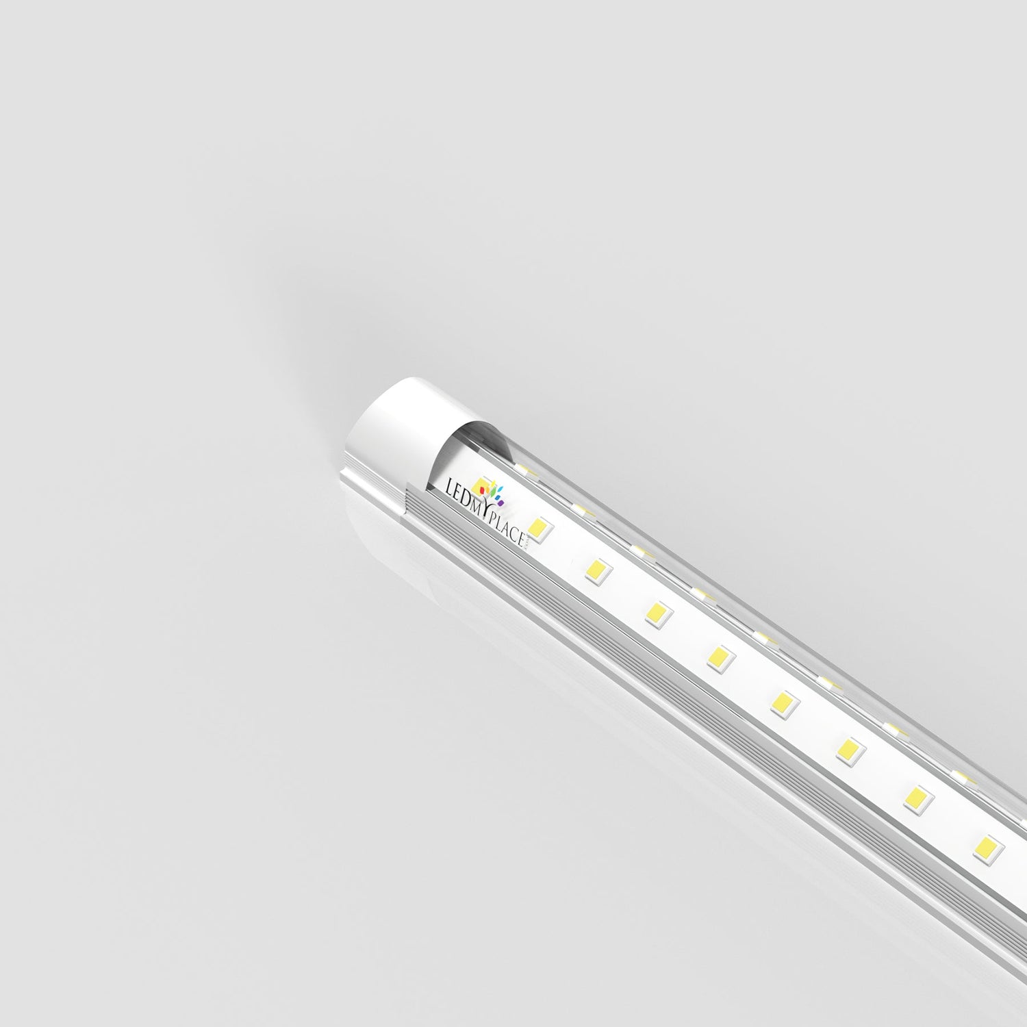T8 8ft Integrated LED Tube Light 60W V Shape 6500K Clear, ETL Listed, Plug and Play, Linkable T8 8ft LED Bulbs for Garage, Warehouse, Shop