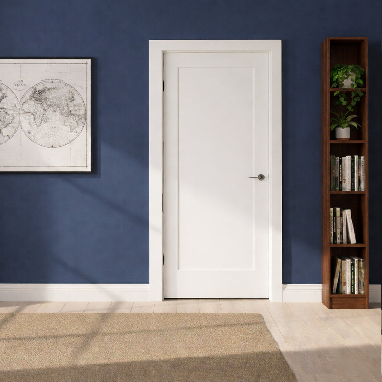 Ivanees 1-Panel Solid Core Shaker Door Slab 80 Inch Height