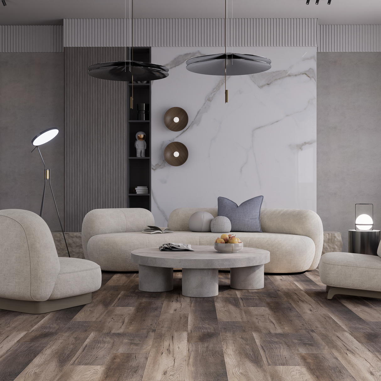 Luxury Vinyl Plank - Roseville With Square Edge - 4' x 7-1/4" x 2mm, 12 Mil Wear Layer - District Pro collection (48.33 Sq. Ft./Box)