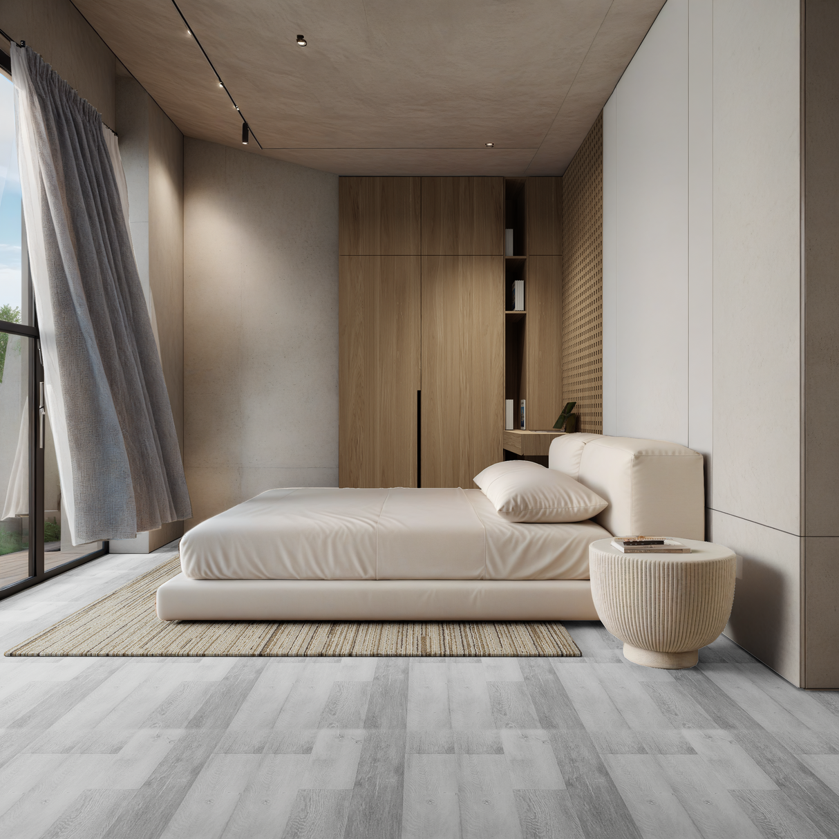 Permshield Lite Silver Grey SPC - 5.2mm x 7'' x 48'' / 1.5mm IXPE pad attached