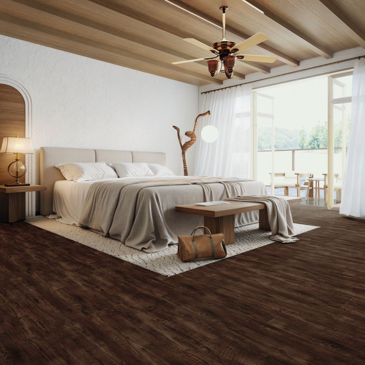 COREtec Plus 7 Plank VV024-00210 Waterproof Rigid Core, Kingswood Oak WPC Luxury Vinyl Floor Plank 7" x 48" x 8mm