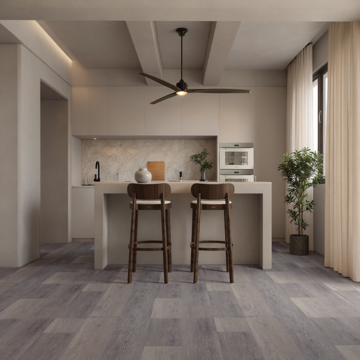 COREtec Plus 7 Plank VV024-00706 Waterproof Rigid Core, Alabaster Oak WPC Luxury Vinyl Floor Plank 7" x 48" x 8mm