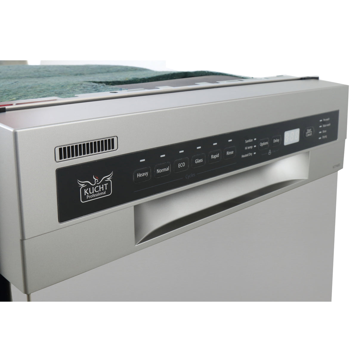 KUCHT Professional 18 in Front Control Dishwasher in Stainless Steel with Stainless Steel Tub and Multiple Filter System