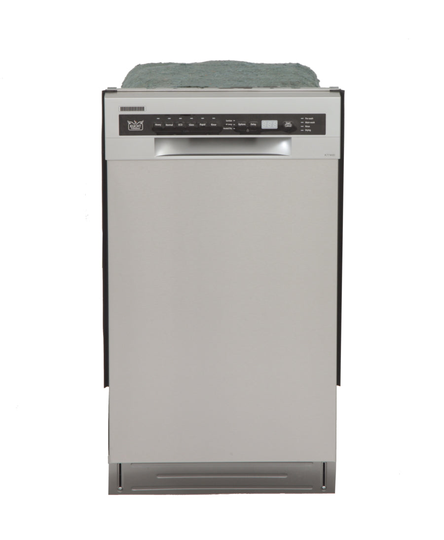 KUCHT Professional 18 in Front Control Dishwasher in Stainless Steel with Stainless Steel Tub and Multiple Filter System