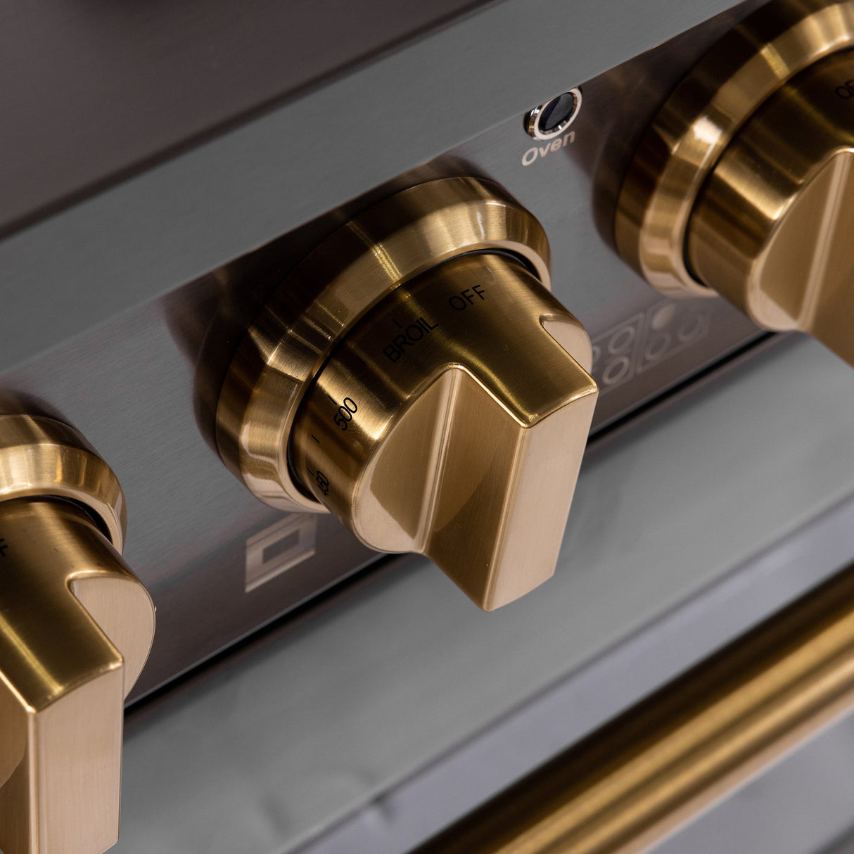 KUCHT Gemstone Professional 30 in. 4.2 cu. ft. Dual Fuel Range for Natural Gas with Sealed Burners and Convection Oven in Titanium Stainless Steel