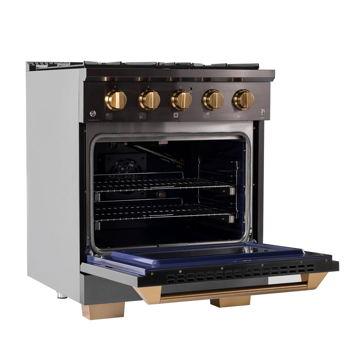 KUCHT Gemstone Professional 30 in. 4.2 cu. ft. Propane Gas Range with Sealed Burners and Convection Oven in Titanium Stainless Steel