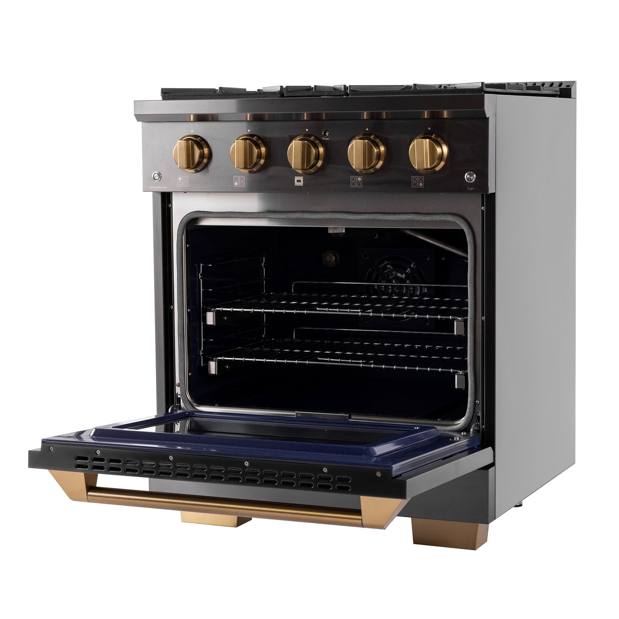 KUCHT Gemstone Professional 30 in. 4.2 cu. ft. Propane Gas Range with Sealed Burners and Convection Oven in Titanium Stainless Steel