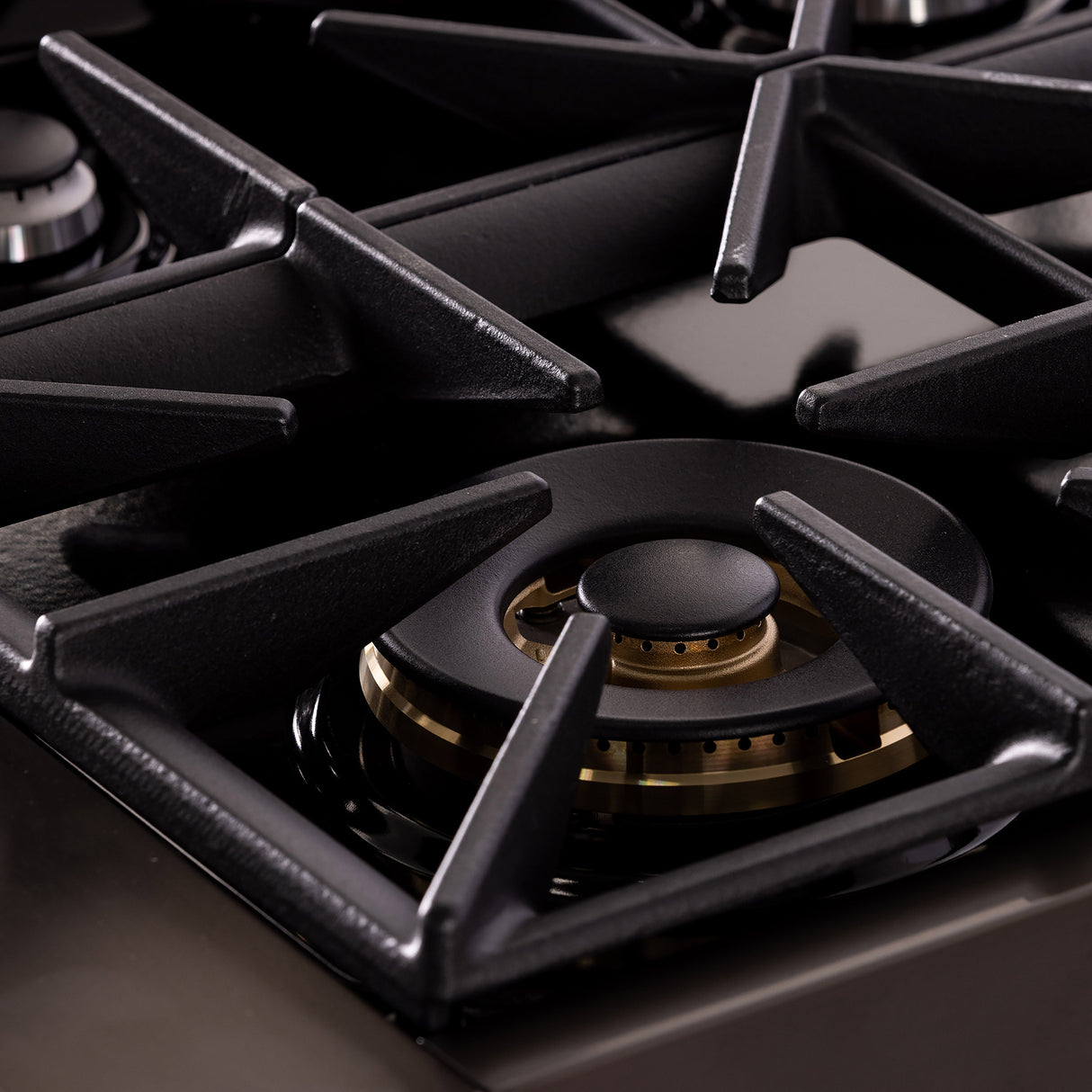 KUCHT Gemstone Professional 36 in. 5.2 cu. ft. Natural Gas Range with Sealed Burners and Convection Oven in Titanium Stainless Steel