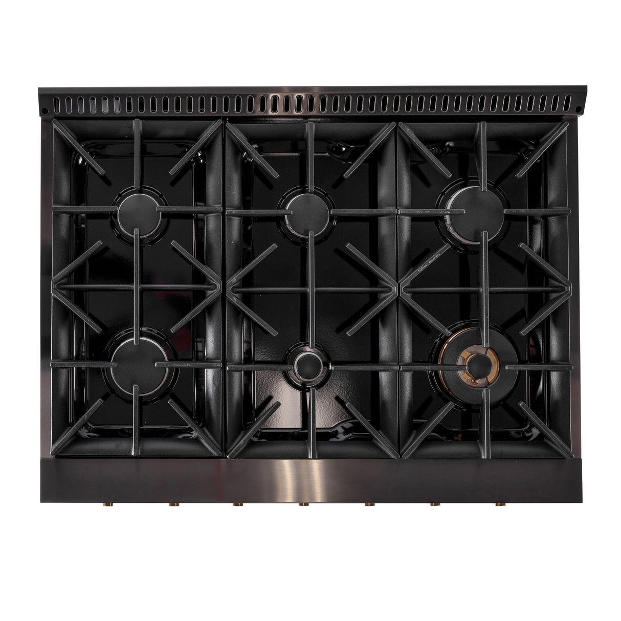 KUCHT Gemstone Professional 36 in. 5.2 cu. ft. Dual Fuel Range for Natural Gas with Sealed Burners and Convection Oven in Titanium Stainless Steel