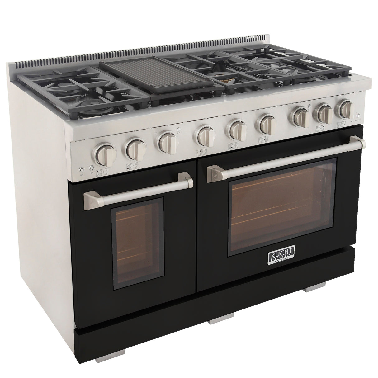 KUCHT Professional 48 in. 6.7 cu. ft. Natural Gas Range Two Ovens - One Convection - with True Simmer Burners