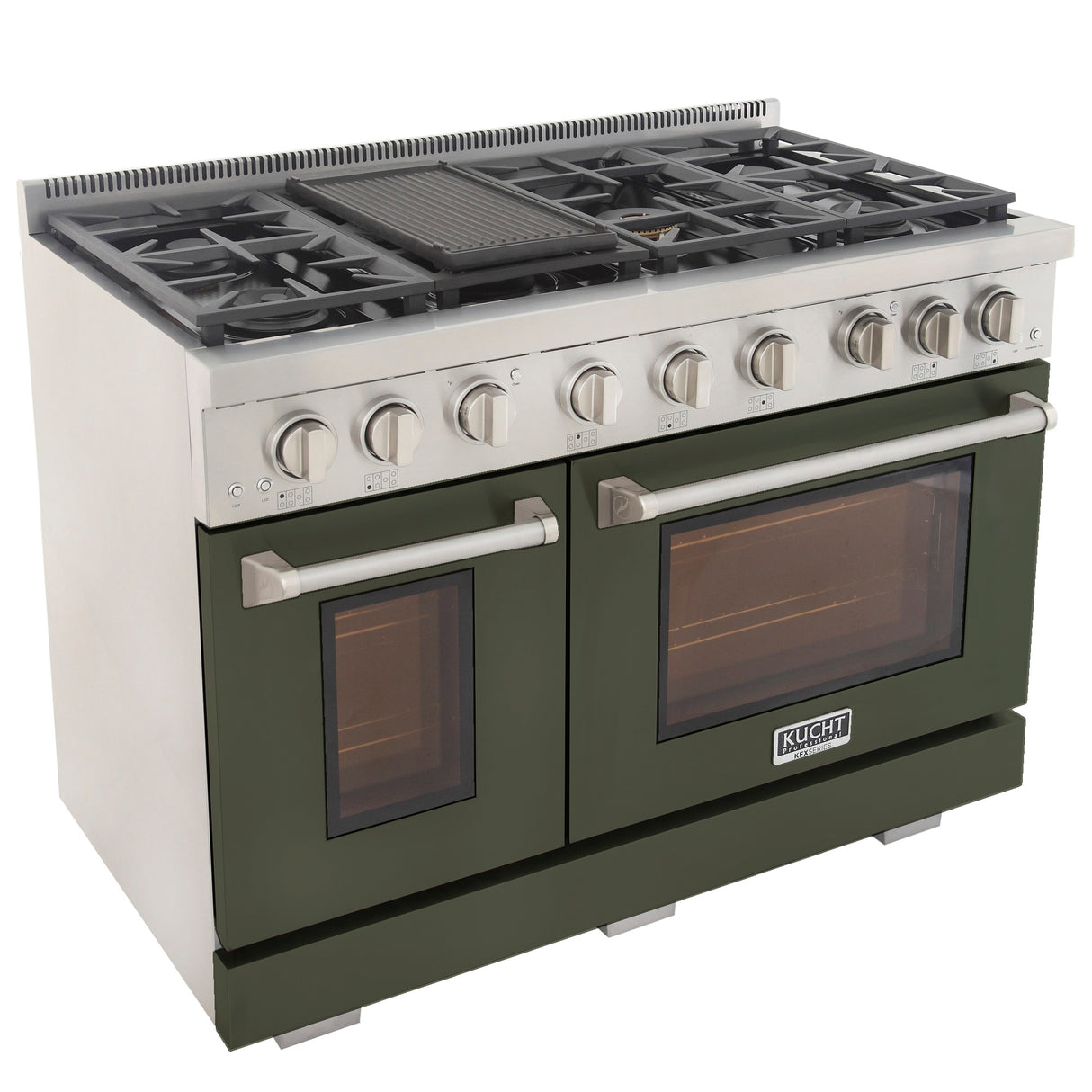 KUCHT Professional 48 in. 6.7 cu. ft. Natural Gas Range Two Ovens - One Convection - with True Simmer Burners