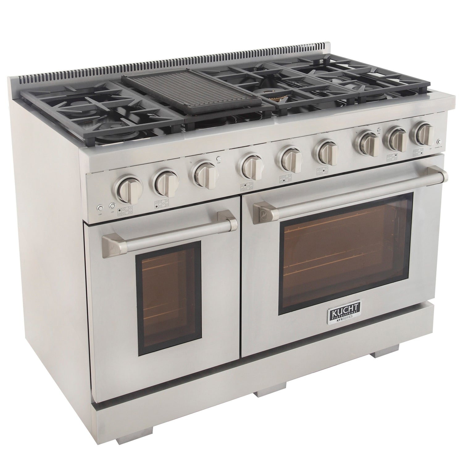 KUCHT Professional 48 in. 6.7 cu. ft. Propane Gas Range Two Ovens - One Convection - with True Simmer Burners