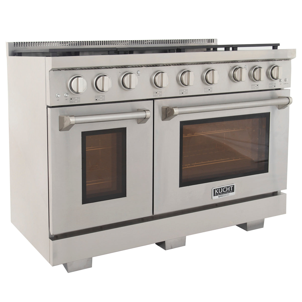 KUCHT Professional 48 in. 6.7 cu. ft. Natural Gas Range Two Ovens - One Convection - with True Simmer Burners