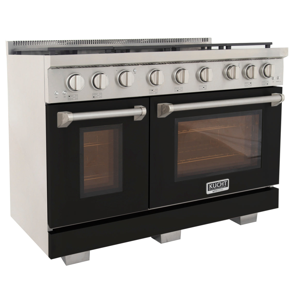 KUCHT Professional 48 in. 6.7 cu. ft. Natural Gas Range with Sealed Burners, Grill / Griddle and Two Ovens - One Convection
