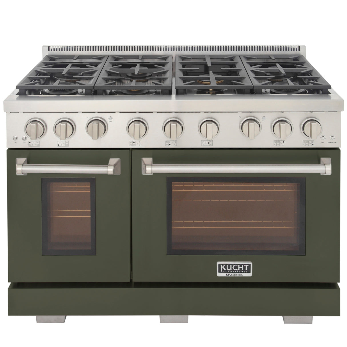 KUCHT Professional 48 in. 6.7 cu. ft. Natural Gas Range Two Ovens - One Convection - with True Simmer Burners