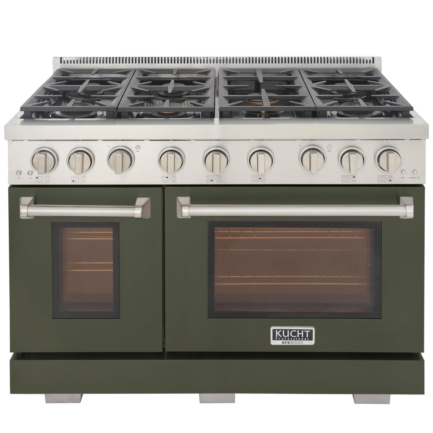 KUCHT Professional 48 in. 6.7 cu. ft. Propane Gas Range Two Ovens - One Convection - with True Simmer Burners