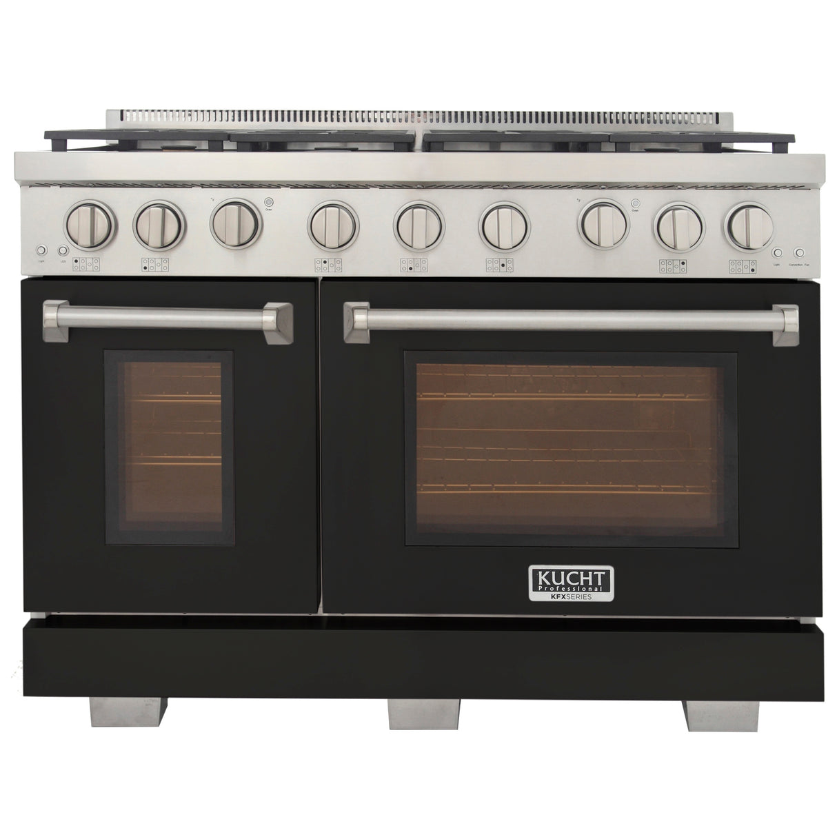 KUCHT Professional 48 in. 6.7 cu. ft. Natural Gas Range Two Ovens - One Convection - with True Simmer Burners