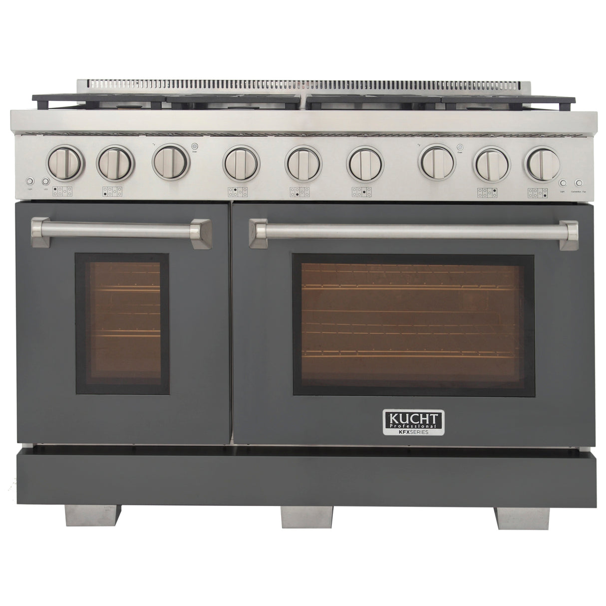 KUCHT Professional 48 in. 6.7 cu. ft. Natural Gas Range Two Ovens - One Convection - with True Simmer Burners