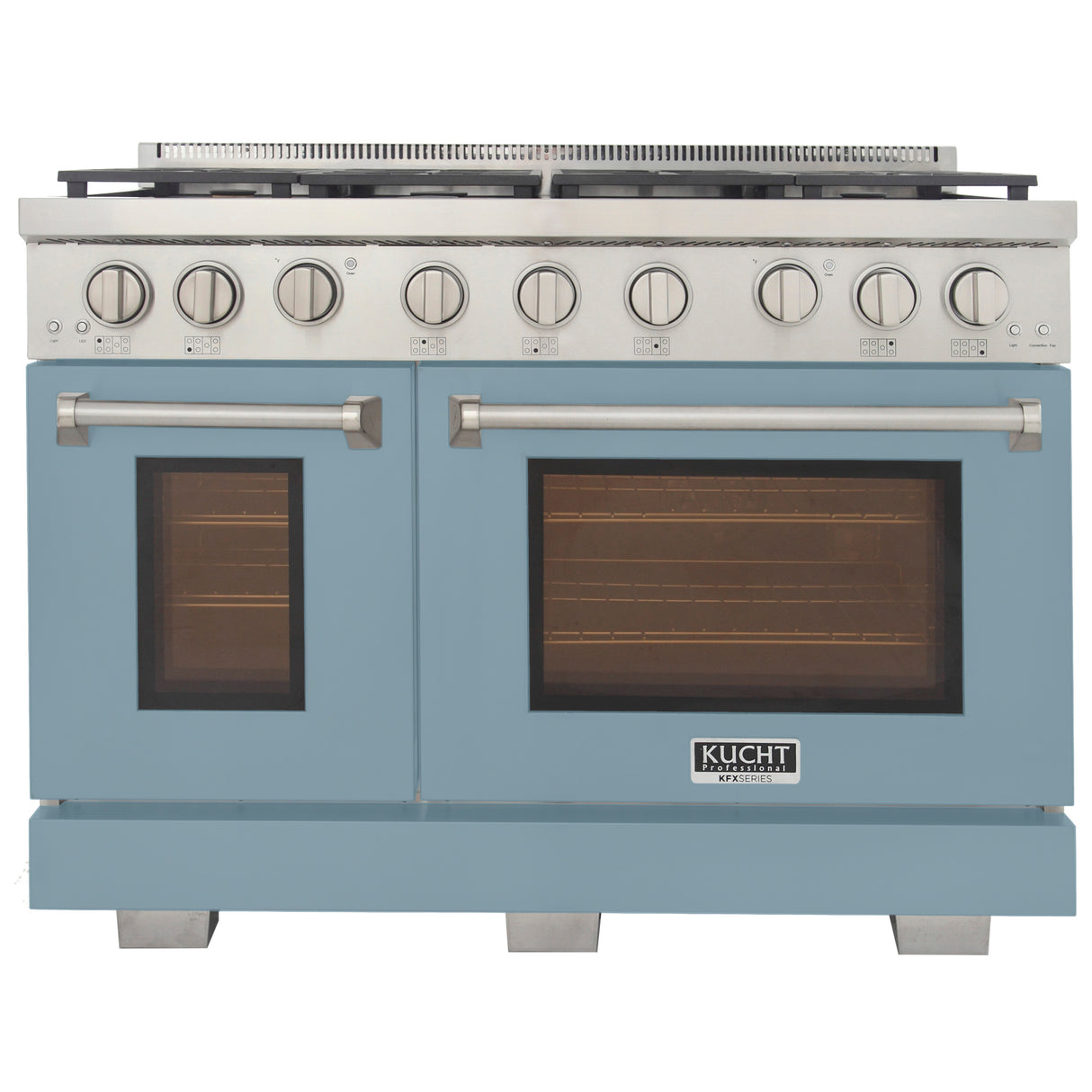 KUCHT Professional 48 in. 6.7 cu. ft. Natural Gas Range Two Ovens - One Convection - with True Simmer Burners