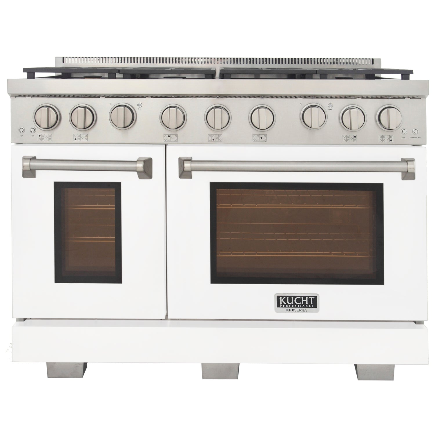 KUCHT Professional 48 in. 6.7 cu. ft. Propane Gas Range with Sealed Burners, Griddle and Two Ovens - One Convection