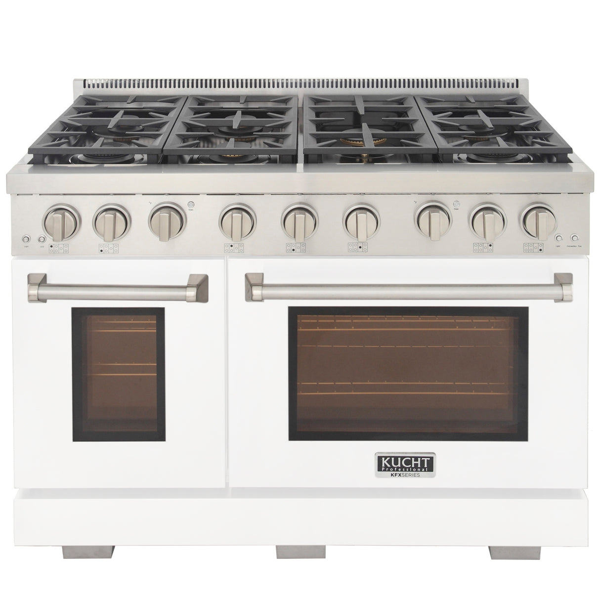 KUCHT Professional 48 in. 6.7 cu. ft. Natural Gas Range Two Ovens - One Convection - with True Simmer Burners