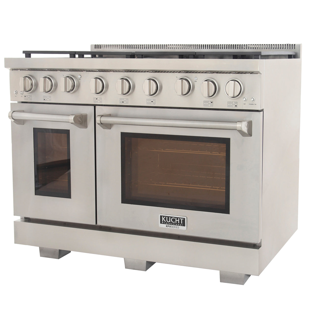 KUCHT Professional 48 in. 6.7 cu. ft. Natural Gas Range Two Ovens - One Convection - with True Simmer Burners