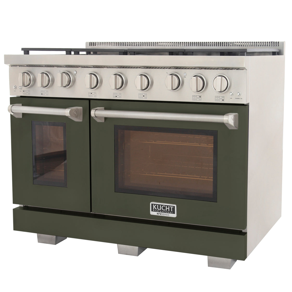 KUCHT Professional 48 in. 6.7 cu. ft. Natural Gas Range Two Ovens - One Convection - with True Simmer Burners