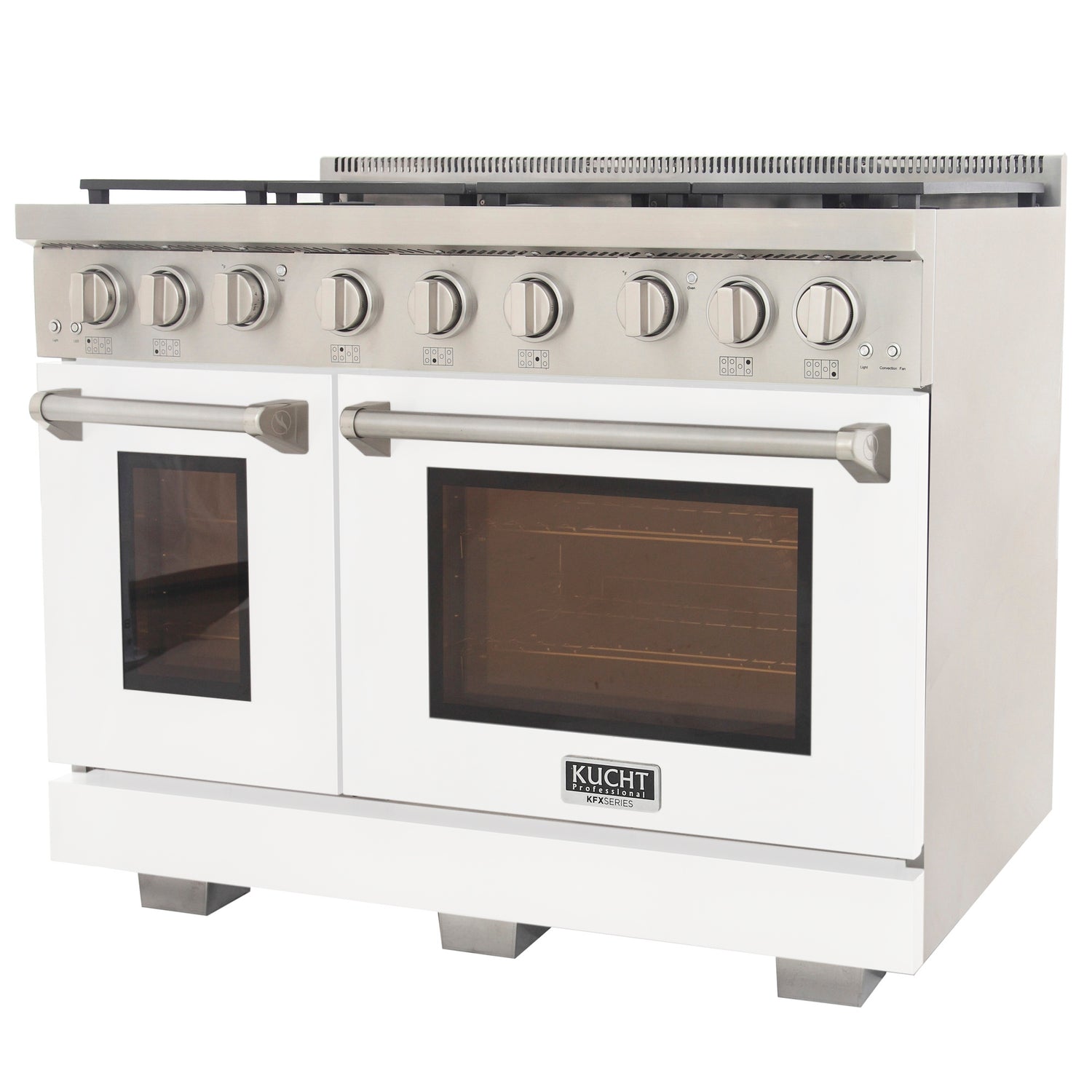 KUCHT Professional 48 in. 6.7 cu. ft. Propane Gas Range with Sealed Burners, Griddle and Two Ovens - One Convection